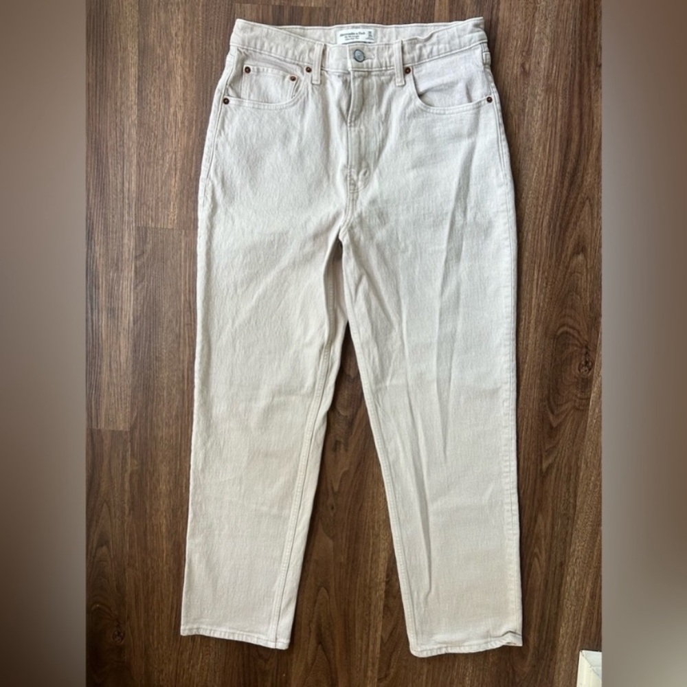Abercrombie & Fitch 90s Straight Women's Cream Jeans